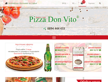 Tablet Screenshot of pizzadonvito.com